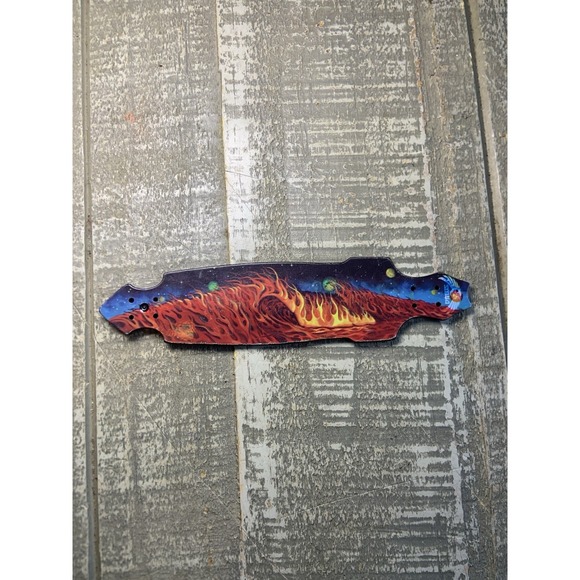 Tech Deck Other - Vintage Rare‎ Tech Deck Dregs Longboard Fingerboard Fire Graphics